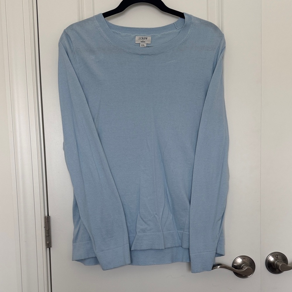 J. Crew Factory Pale Blue Lightweight Crewneck Sweater